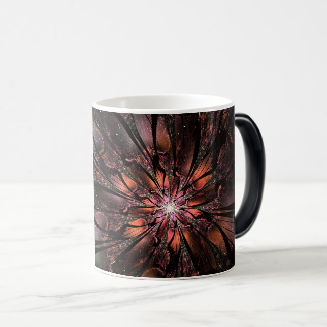 Taza Mágica Flor de fantasía fractal suave y delicada (Anverso derecho)