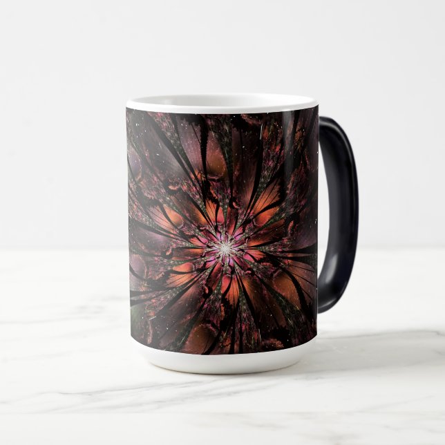 Taza Mágica Flor de fantasía fractal suave y delicada (Anverso derecho)