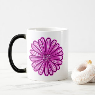Taza Mágica Flor de margarita africana, Ilustracion realista