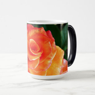 Taza Mágica Flor de rosa naranja