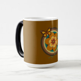 Taza Mágica Flor Vintage , Estilo Vintage, Flor y Redondo