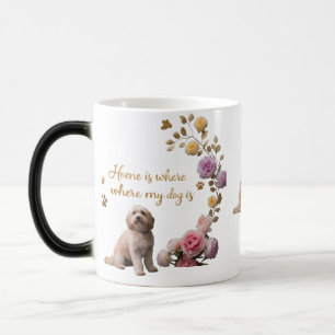 Taza Mágica Floral Dog Mom Mug - Morphing Magic Mug