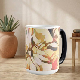 Taza Mágica Floral Otoño Abstracto