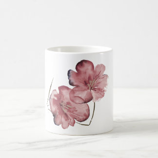 Taza Mágica Florecimiento de Acuarela Minimalista