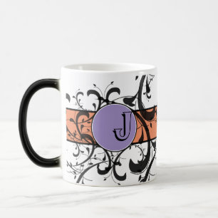 Taza Mágica Florecimiento de la Fancy Personalizada Monogramad
