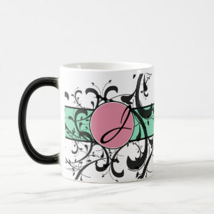 Taza Mágica Florecimiento victoriano personalizado monogramado