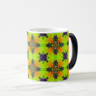 Taza Mágica Flores artdeco en estilo retro