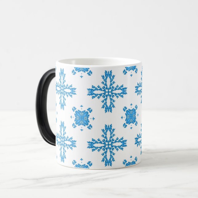 Taza Mágica Flores artdeco en estilo retro (Anverso izquierdo)