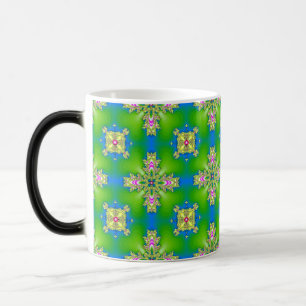 Taza Mágica Flores artdeco en estilo retro