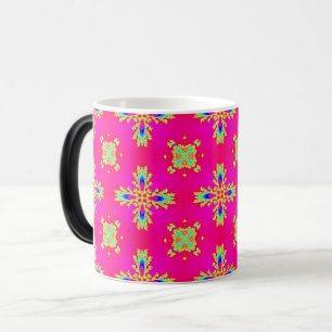 Taza Mágica Flores artdeco en estilo retro