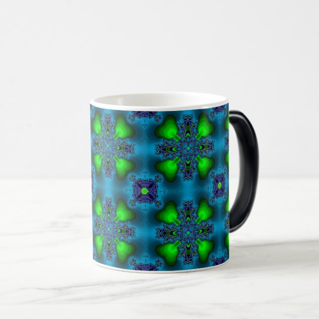 Taza Mágica Flores artdeco en estilo retro (Anverso derecho)