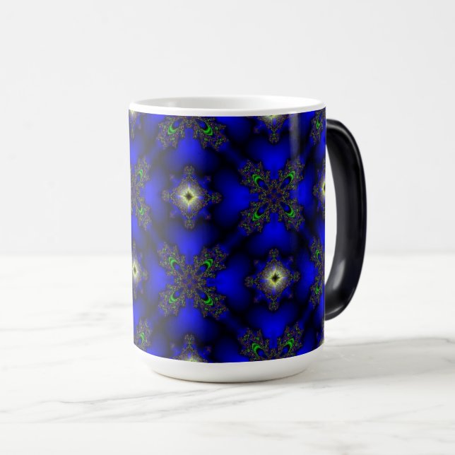 Taza Mágica Flores artdeco en estilo retro (Anverso derecho)