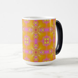 Taza Mágica Flores artdeco en estilo retro
