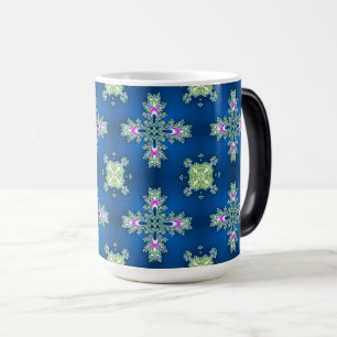 Taza Mágica Flores artdeco en estilo retro