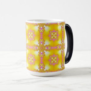 Taza Mágica Flores artdeco en estilo retro