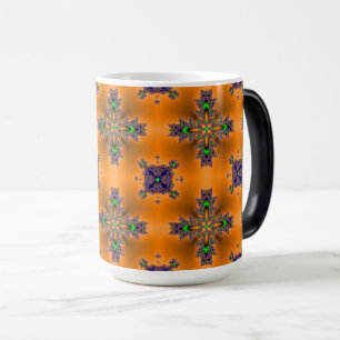 Taza Mágica Flores artdeco en estilo retro