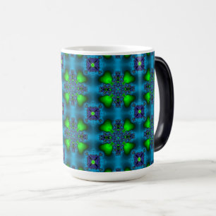 Taza Mágica Flores artdeco en estilo retro