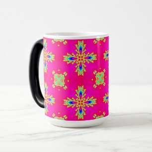 Taza Mágica Flores artdeco en estilo retro