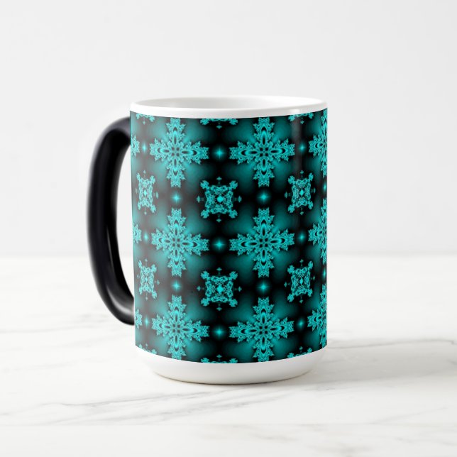 Taza Mágica Flores artdeco en estilo retro (Anverso izquierdo)