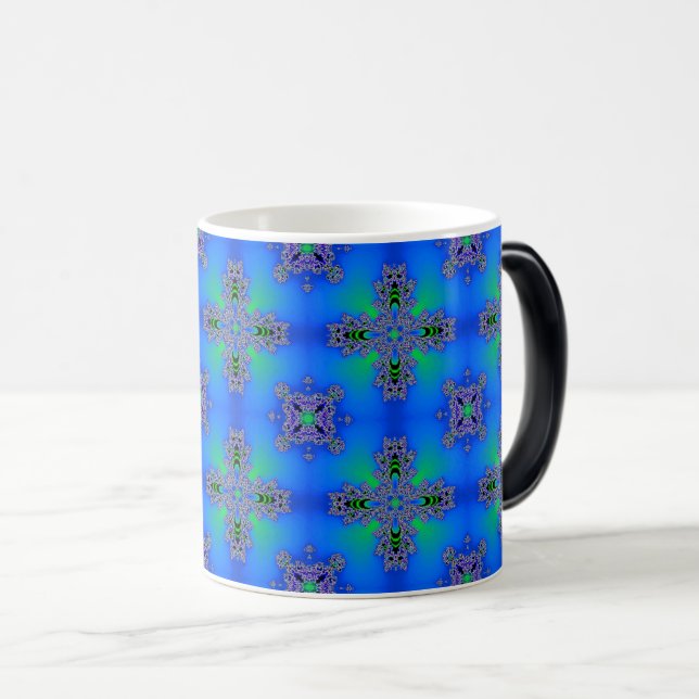 Taza Mágica Flores Artdeco en estilo retro (Anverso derecho)