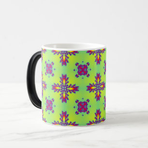 Taza Mágica Flores artdeco en estilo retro