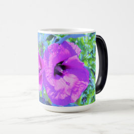 Taza Mágica Flores de Hibiscus púrpura ultravioleta