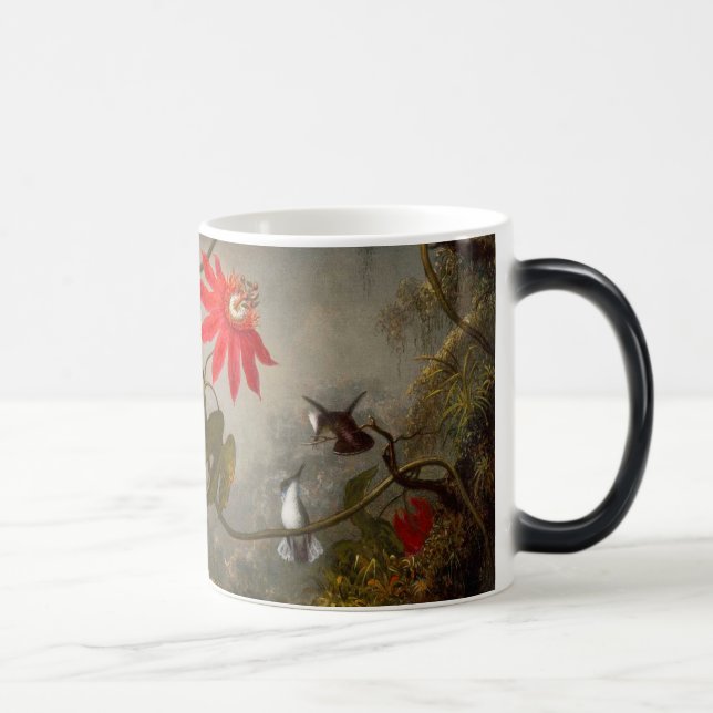 Taza Mágica Flores de pasión con cabeza de Hummingbirds (Derecha)