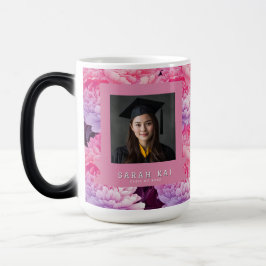 Taza Mágica Flores de peonías lindas regalo para su graduación