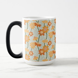 Taza Mágica Flores retro de los años 70 apagadas