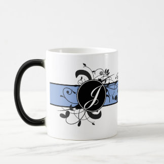 Taza Mágica Flourish de lujo personalizado con monograma