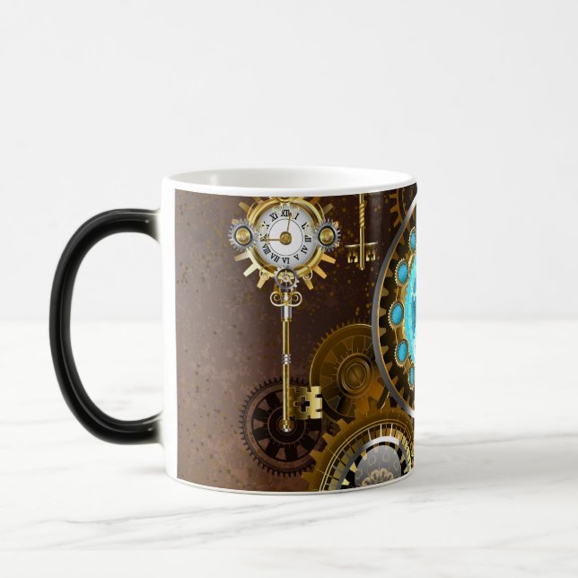 Taza Mágica Fondo de roscas de vapor con lentes turquesas (Izquierda)