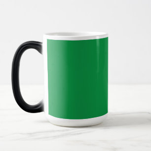 Taza Mágica Fondo verde con borde blanco para el arte moderno