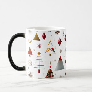 Taza Mágica Formas Navideñas Gráficas Abstractas Modernas 