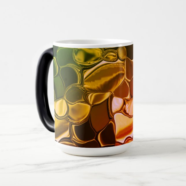 Taza Mágica Formas redondeadas que migran del rojo al verde (Anverso izquierdo)