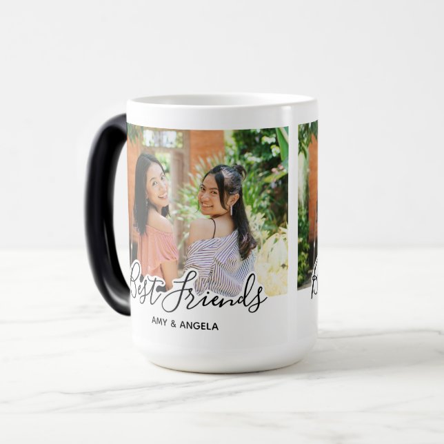 Taza Mágica Foto de personalizado Best Friends (Anverso izquierdo)