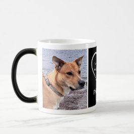 Taza Mágica Foto Mascota moderna de memoria Corazón morfo blan