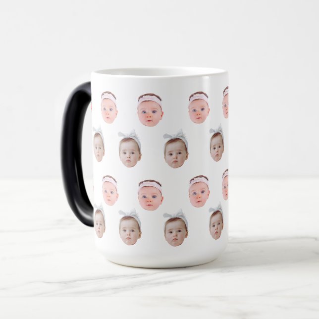 Taza Mágica Foto personalizada de cara, cara de Personalizado  (Anverso izquierdo)