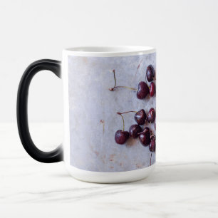 Taza Mágica Fotografía de Cerezas Rojas Frescas