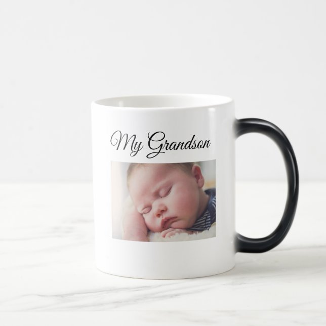 Taza Mágica Fotos personalizadas de mi nieto Mug (Derecha)
