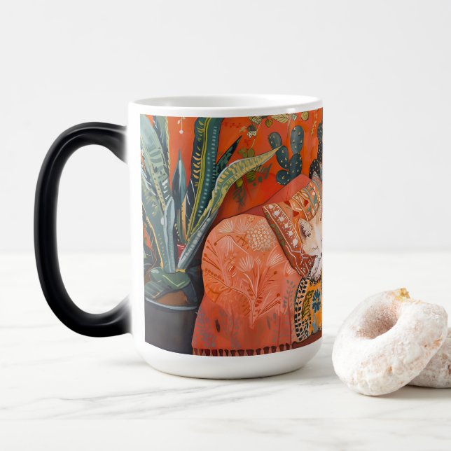 Taza Mágica Fox durmiente (Con donut)