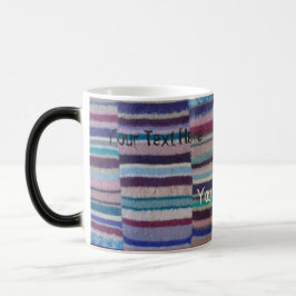 Taza Mágica franjas de punto coloridas únicas diversión vintag