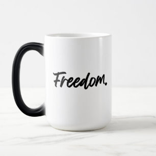 Taza Mágica Freedom. Minimalist Black