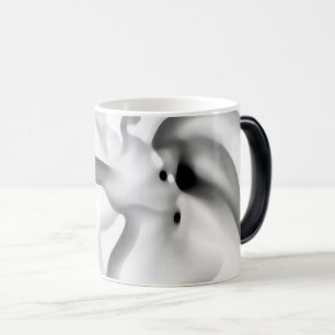 Taza Mágica Frozen: Gris, Blanco y Negro Abstracto