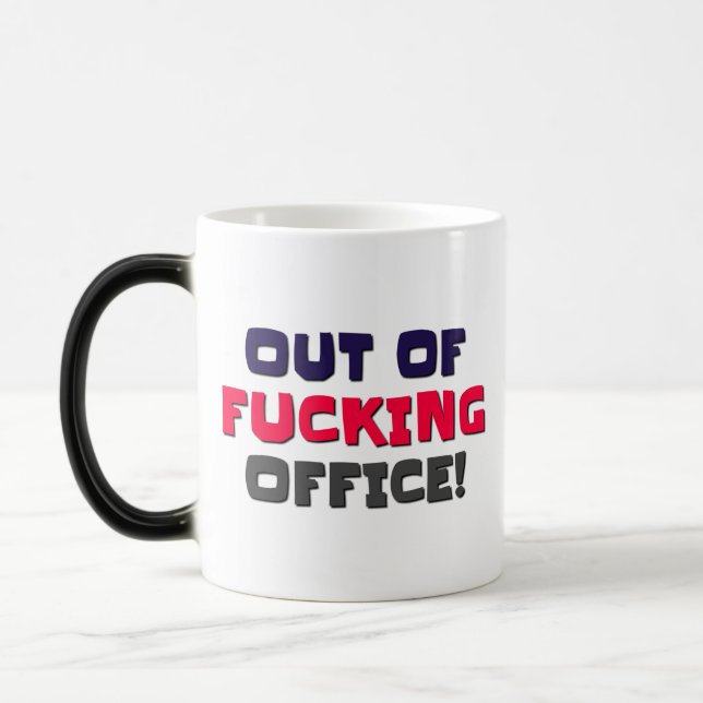 Taza Mágica Fuera de la oficina Café Mug (Izquierda)