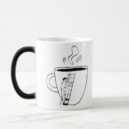 Taza Mágica FUN BLACK & WHITE freehand drawing original