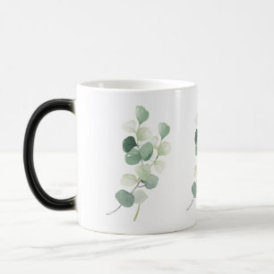 Taza Mágica Funda de edredón de hojas de eucalipto verde paste