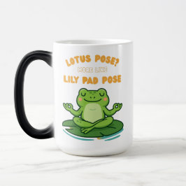 Taza Mágica Funny Frog Yoga Personalizado Lotus Lily Pad Pose