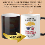 Taza Mágica Funny mejor abogado de Trump<br><div class="desc">Haz reír a tu abogado favorito con este divertido Trump Mejor Abogado Magia Mug! Mientras la taza se calienta, observa la revelación sorpresa mientras el propio Trump declara: "¡Eres un gran abogado, el mejor, créame!" Este regalo único es perfecto para un abogado que disfruta del humor con su café o...</div>