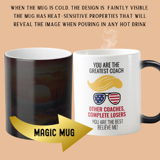 Taza Mágica Funny mejor entrenador de Trump