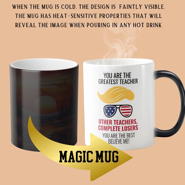 Taza Mágica Funny mejor profesor de Trump (Subido por el creador)